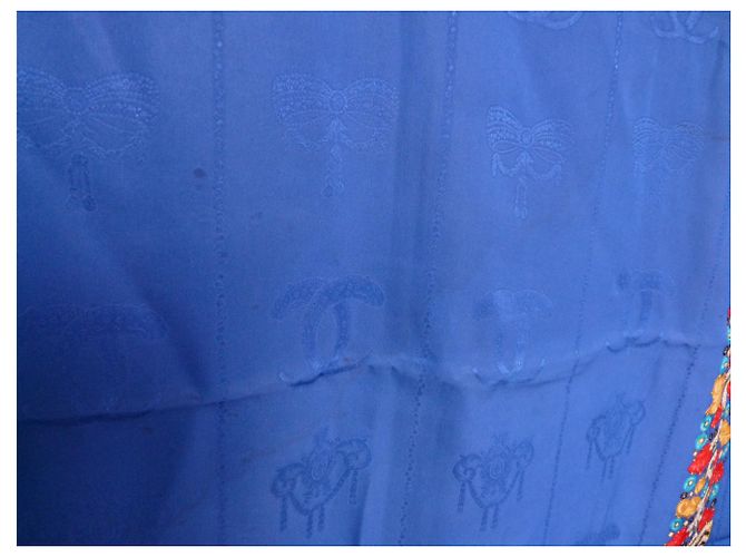 Sciarpa in seta blu Cartier 85x85 - vista 5
