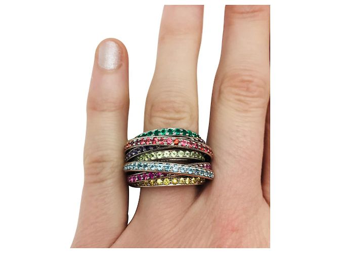 De Grisogono Ring, modello "Allegra", pietre colorate. - vista 5