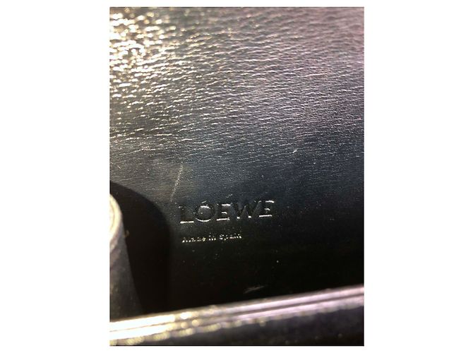 Borsa Loewe Barcelona in pelle nera Nero - vista 6