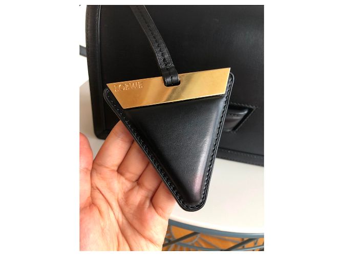 Borsa Loewe Barcelona in pelle nera Nero - vista 7