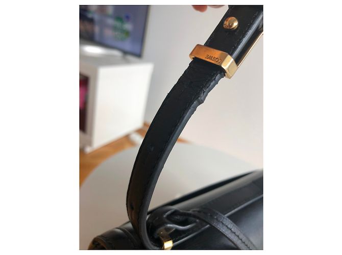 Borsa Loewe Barcelona in pelle nera Nero - vista 9
