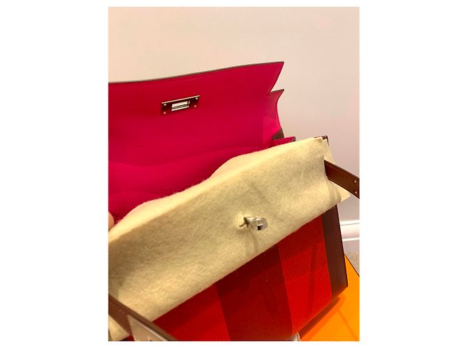 Hermès Kelly Sellier 28 Couro Multicor - vista 7