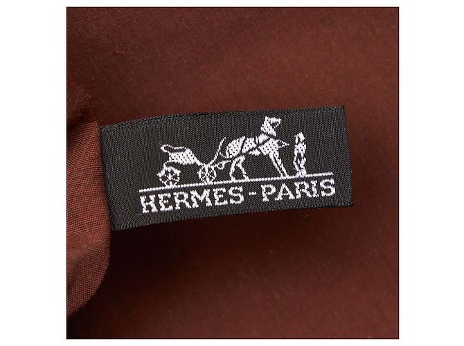 Hermès Canvas Porte-Document Business Bag Marron Bleu Bleu Marine - vue 6