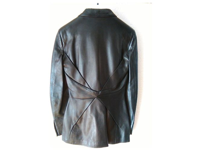 VERSACE Schwarze Lederjacke - Ansicht 2