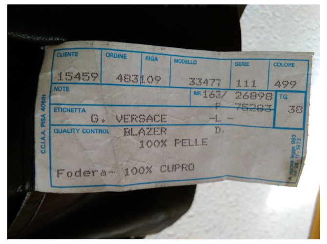 VERSACE Schwarze Lederjacke - Ansicht 5