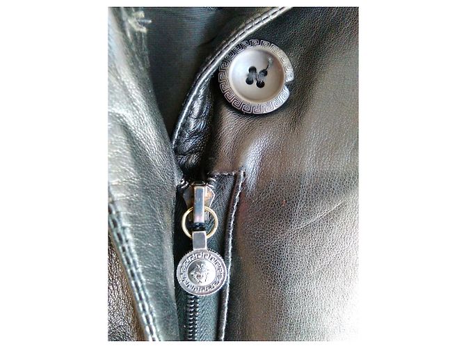 VERSACE Schwarze Lederjacke - Ansicht 6