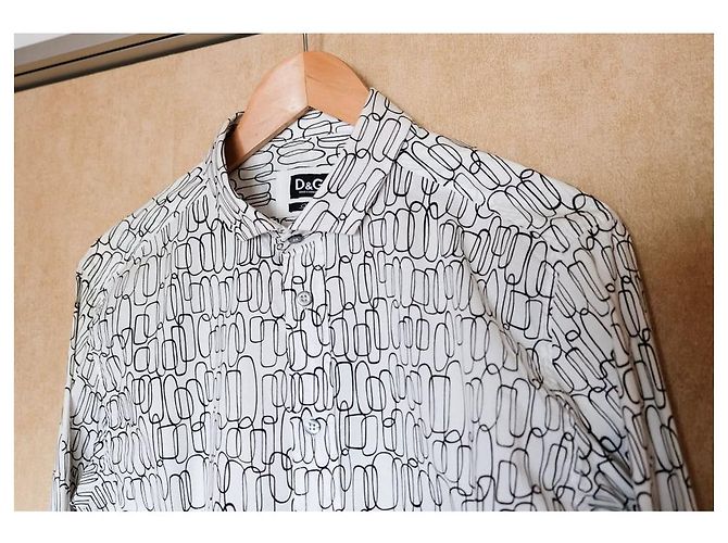 D&G Camicia D & G con disegni arrotondati Bianco - vista 5