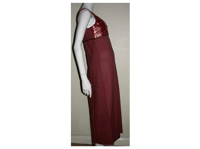 Antik Batik Maxikleid mit Borcade-Oberteil Pink Golden - Ansicht 3