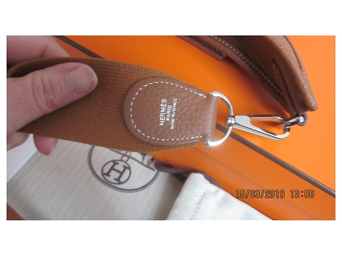 Hermès Bolsa de hermes Evelyne Caramelo - vista 4
