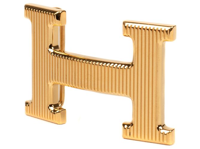 Hermès Hermes Gürtelschnalle "Calender" hellgold, neue Bedingung! Golden - Ansicht 3