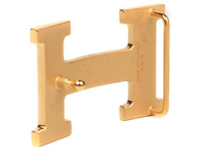 Hermès Hermes Gürtelschnalle "Calender" hellgold, neue Bedingung! Golden - Ansicht 4