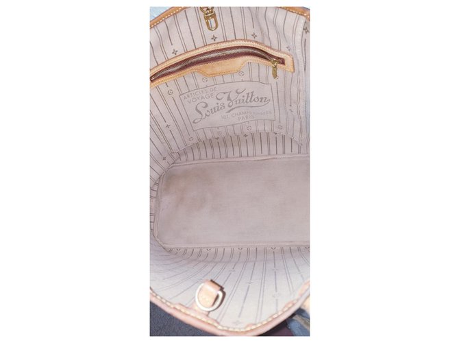 Louis Vuitton Neverfull MM Bag di Vuitton Caramello Marrone scuro - vista 12