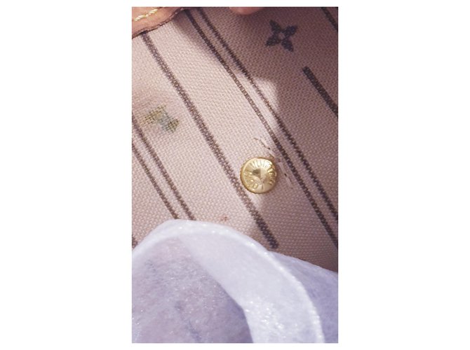 Louis Vuitton Neverfull MM Bag di Vuitton Caramello Marrone scuro - vista 5