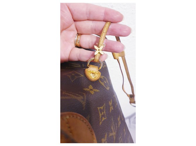 Louis Vuitton Neverfull MM Bag di Vuitton Caramello Marrone scuro - vista 6