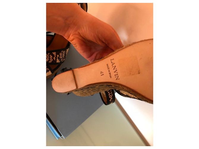 Lanvin Sandalen aus Python Leder Mehrfarbig Mehrfarben - Ansicht 4