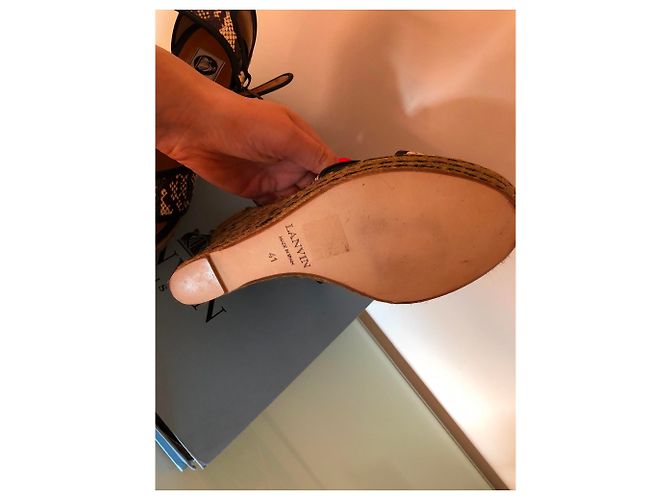 Lanvin Sandalen aus Python Leder Mehrfarbig Mehrfarben - Ansicht 5