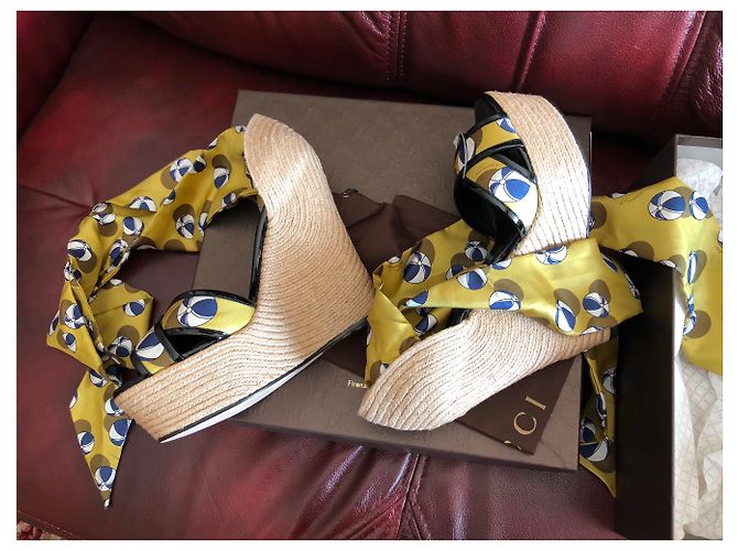 Sandali con tacco Gucci 15 cm Multicolore - vista 3
