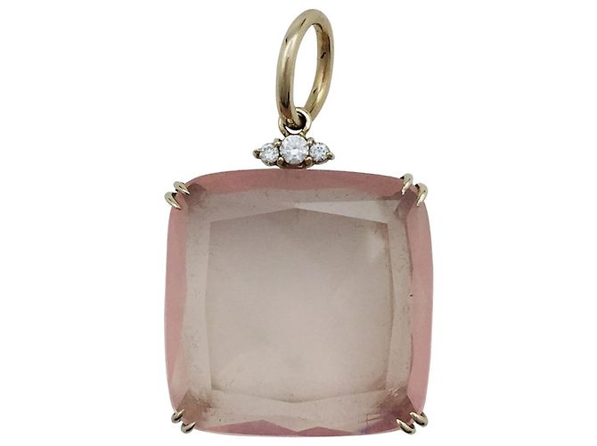 H Stern Durante H.Poppa in oro bianco, diamanti e quarzo rosa. - vista 3