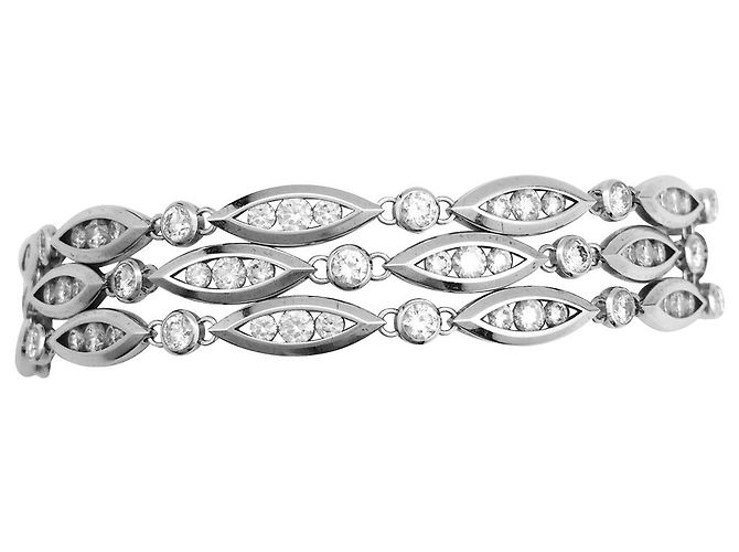 Bracciale Chaumet in oro bianco modello "Classic", Diamants. - vista 3