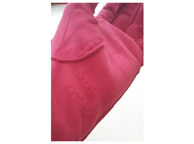 Chanel Musketier Handschuhe Fuchsia Samt Fuschia - Ansicht 3