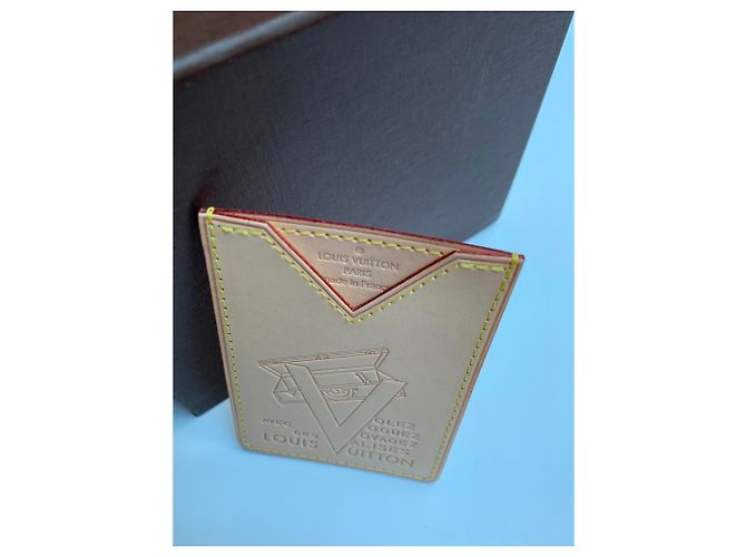 Louis Vuitton NATURAL LEATHER CARD HOLDER Beige - view 3
