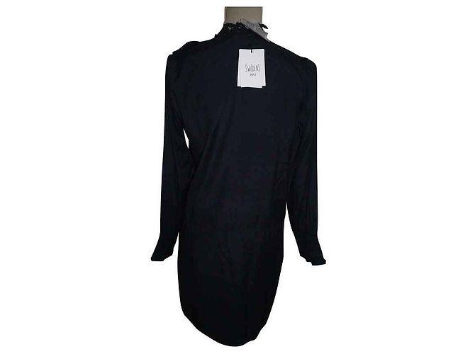 Swildens Travolta Kleid Marineblau Rayon - Ansicht 2