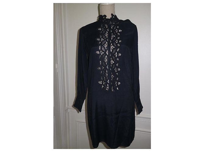 Swildens Travolta Kleid Marineblau Rayon - Ansicht 3
