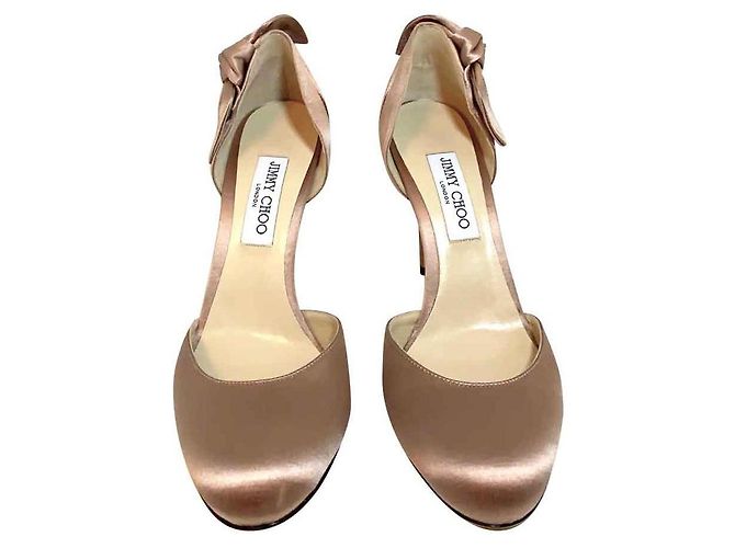 Décolleté Jimmy Choo Kay 100 in raso rosa - vista 2