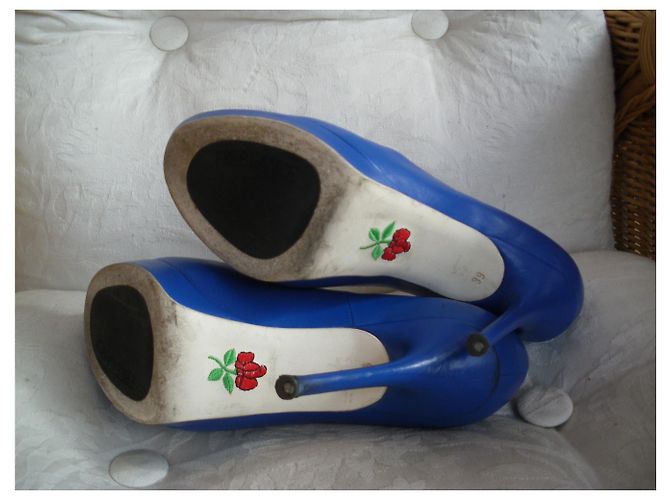 Décolleté Free Lance in pelle blu 39 - vista 5