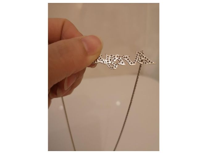 Autre Marque Collana Angie in oro bianco e diamante Argento - vista 2