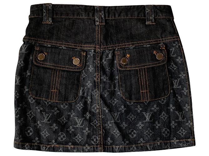 Mini falda de Louis Vuitton Gris Azul oscuro - vista 2