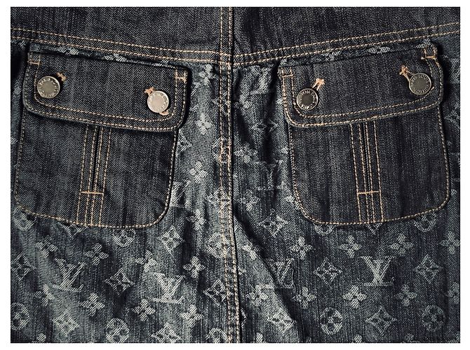 Mini falda de Louis Vuitton Gris Azul oscuro - vista 4