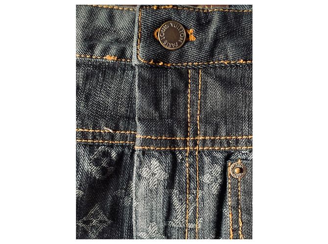 Mini falda de Louis Vuitton Gris Azul oscuro - vista 7
