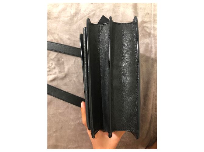 Borsa a mano Saint Laurent Sunset in pelle nera Nero - vista 3