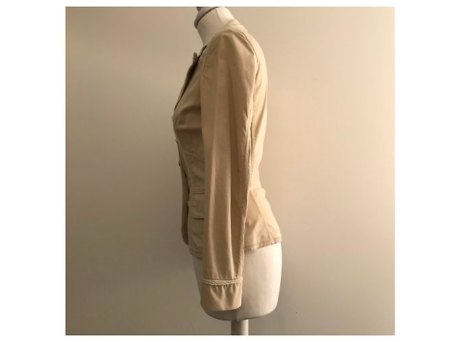Blazer D&G beige in cotone - vista 3