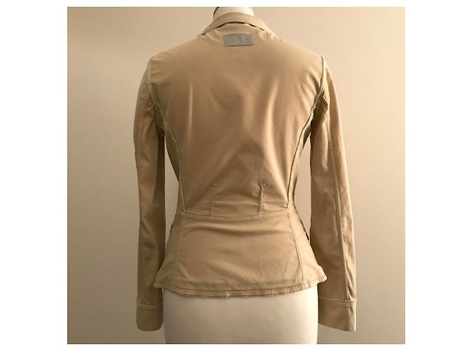 Blazer D&G beige in cotone - vista 4