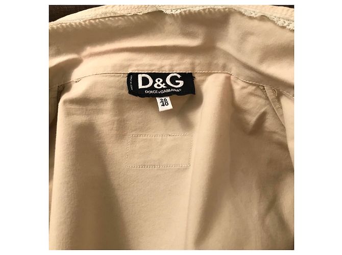 Blazer D&G beige in cotone - vista 7