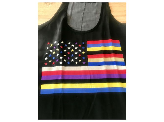 CAMISETA SEDA GIVENCHY BANDERA Negro - vista 3