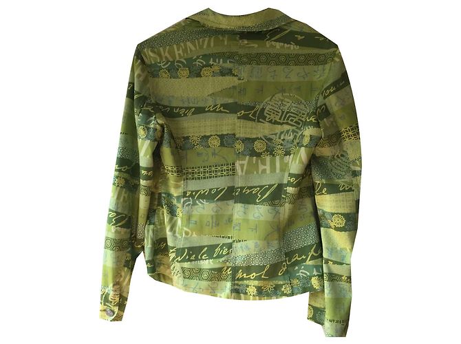 Kenzo Jean Jacke Grün Viskose - Ansicht 2