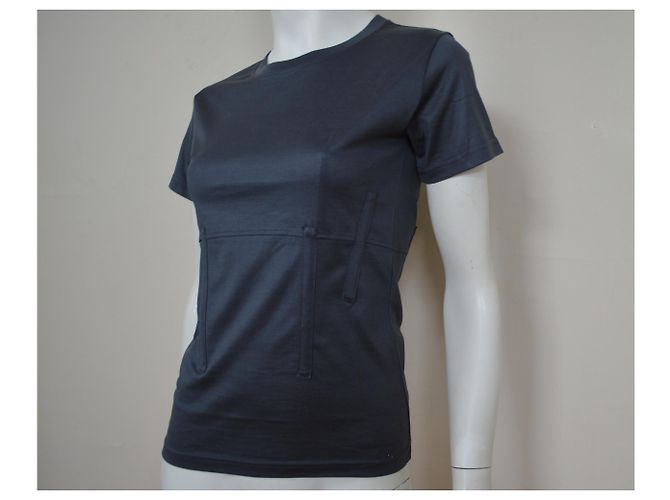 Céline Camiseta de algodón gris oscuro, talla S SMALL Gris antracita - vista 4