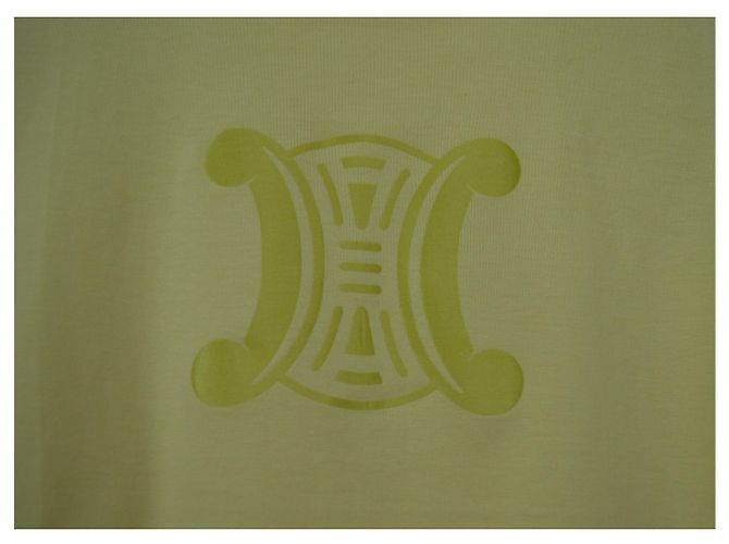 Camiseta Céline Lime Green Tee Size S SMALL Verde - vista 5