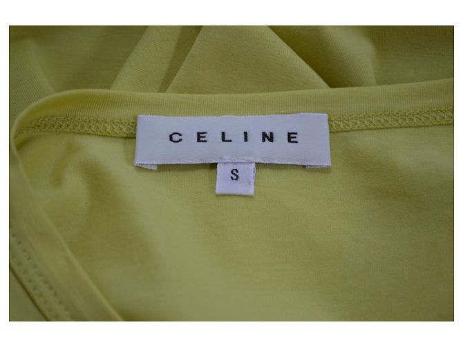 Camiseta Céline Lime Green Tee Size S SMALL Verde - vista 7