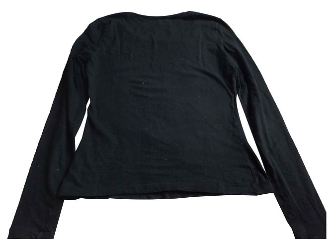 Camiseta Versace negra de algodón de manga larga Negro - vista 2