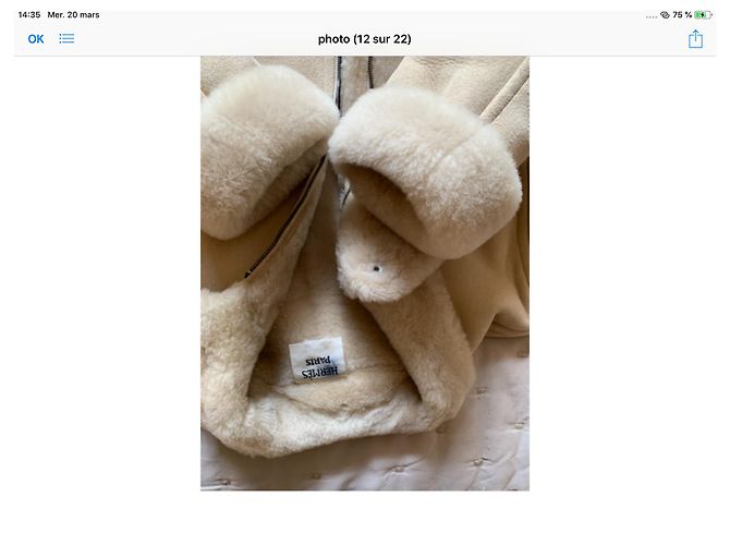 Hermès Shearling jacket Eggshell - view 10