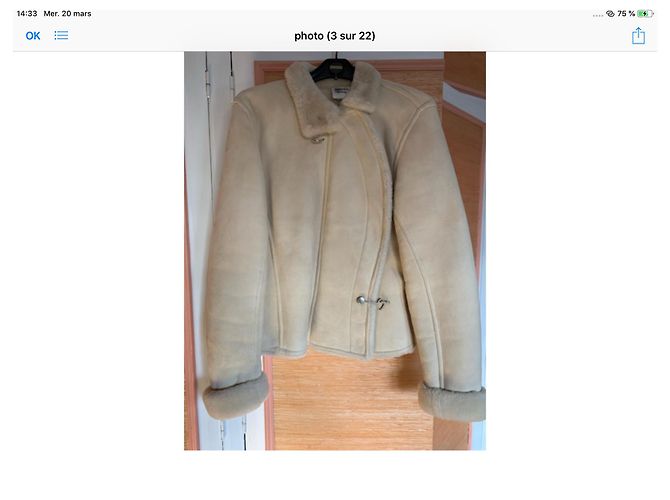 Hermès Shearling jacket Eggshell - view 3