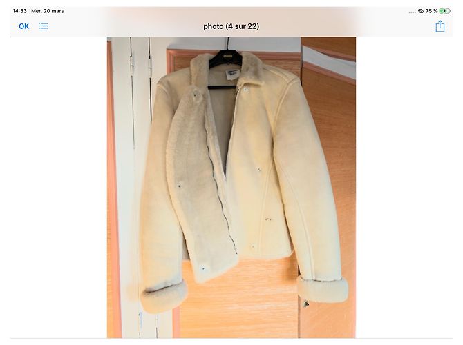 Hermès Shearling jacket Eggshell - view 4