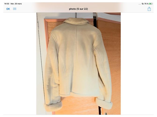Hermès Shearling jacket Eggshell - view 5