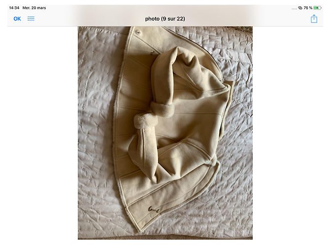 Hermès Shearling jacket Eggshell - view 8