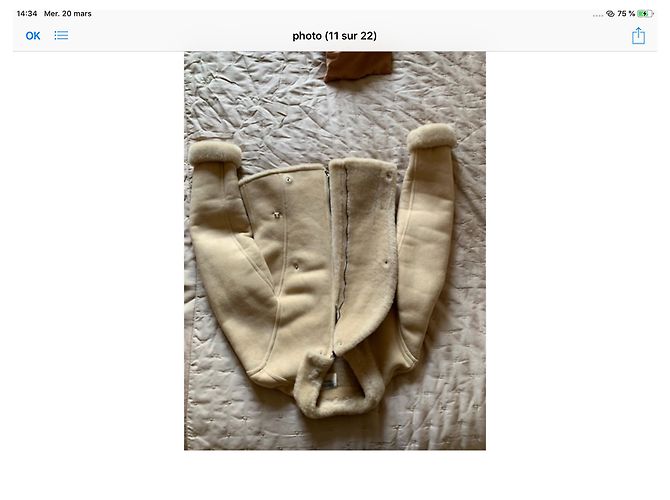 Hermès Shearling jacket Eggshell - view 9