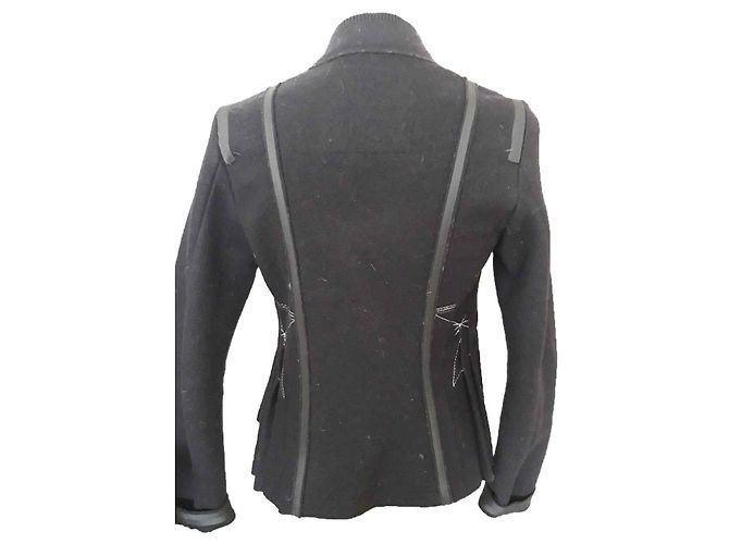 Chaqueta Marithé et François Girbaud de lana hervida negra Negro - vista 2